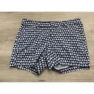 Old Navy shorts Navy Blue white sailboats summer Pockets travel nautical size 10